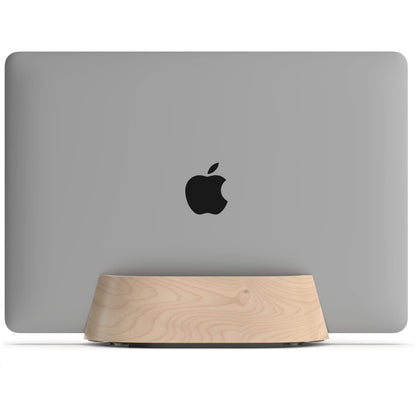 HumanCentric Vertical Laptop Stand in Maple Wood, Adjustable