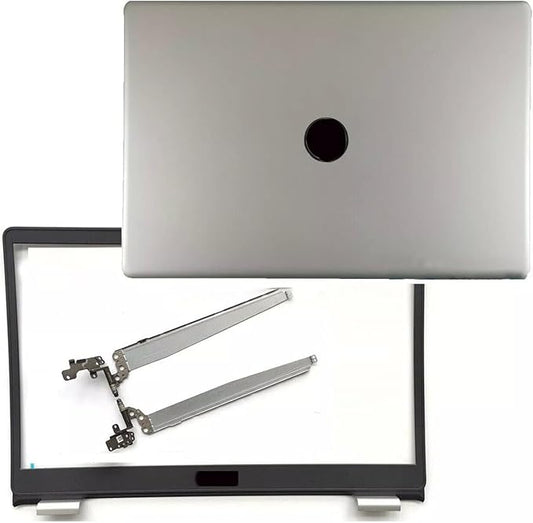 New Replacement Laptop LCD Cover Back Rear Top Lid Hinges Front Bezel for Dell Inspiron 15 5000 5593 032TJM 32TJM YCYPN 0YCYPN AP2RI000200 Silver