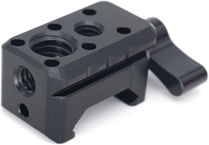 NATO Clamp Adapter,NATO Rail Lock Clamp Mount Quick Release with 1/4" 3/8" ARRI Thread for Camera Cage Handle Monitor LED Light Microphone Cold Shoe Magic Arm
