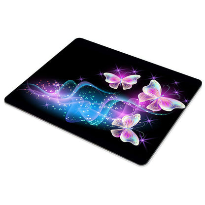 Glowing Night Pink Butterflies Mouse pad Customized Mousepad Non-Slip Rubber Base Mouse Pads for Computers Laptop Office Desk Accessories Mouse pad