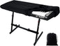 61 Keys Piano Keyboard Dust Cover, Music Stretchy Electronic DirtProof Keyboard Cover With Durable Elastic & Cord Lock Must Have Piano Accessories, Black
