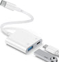 USB C to OTG Cable Charger Adapter for iPhone 16 Pro Max/16e/15/15 Pro Max 2-in-1 Type C to USB Camera Adapter with PD 60W Fast Charging for Samsung Galaxy S25 Edge/S24/S23/S22/S21/A16 5G/A26/A36/A56