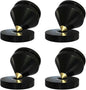 4Pcs Speaker Isolation Spikes Floor Protectors Shockproof Speaker Isolation Spikes with Base Pad for Speaker,Subwoofer,Amplifier,Turntable,Recorder CD DAC with 3m Adhesive (Black)