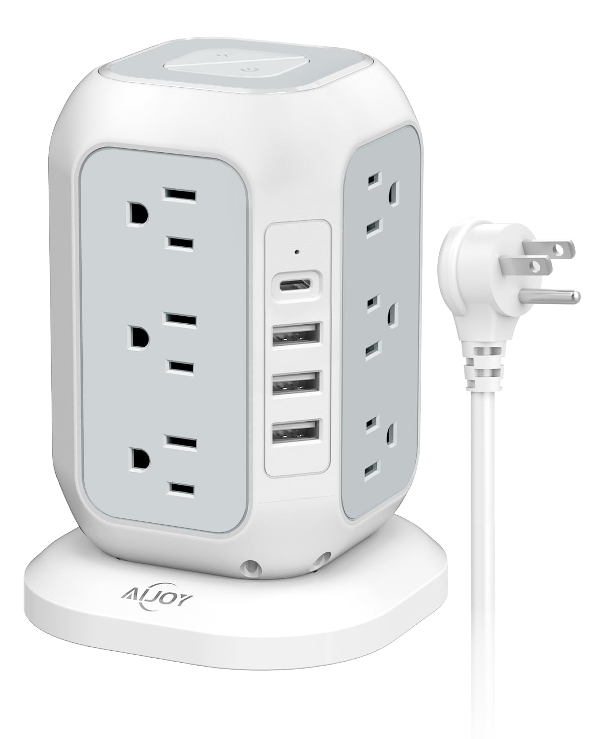 AiJoy USB C Power Strip Tower Surge Protector