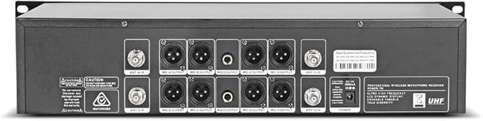 WENWEN Wireless Microphone System UHF 8 Channel 8 Lavalier Bodypacks 8 Lapel Mic 8 Headsets for Karaoke System Church Speaking Conference Wedding Party 3 Year Warranty