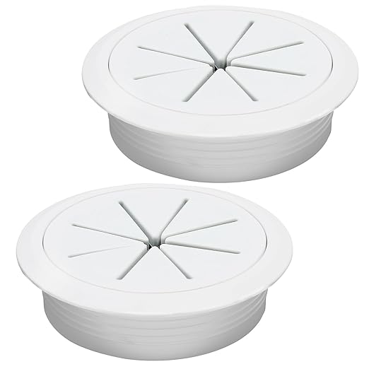 BOPOREAE 2 Pcs Desk Grommet 3-1/8" (80mm), Desk Hole Cover for Cables