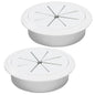 Desk Grommet 3-1/8" (80 mm), Desk Hole Cover for Cables White, Cable Grommet ABS Plastic, Desk Hole Grommet for Office and Home Table Cable, Detachable & Flexible Cable Cord Organizer-2 Pcs