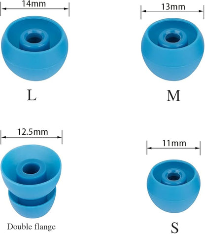 Earbud Tips Ear Tips Replacement Earbud Tips Earbud Replacement Tips Earbuds Replacement Tips Ear Cushions Earbud Caps Compatible with Powerbeats Pro Beats Wireless Earphone Headphones 4 Pairs (Blue)