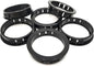 2"(50mm) Black Snap-in Knockout Insulating Bushing Grommets, Plastic Cable Hole Grommets for Wiring, Round Nylon Snap in Locking Electrical Wire Cord Hose & Tubing Bushings Grommets, 6pcs