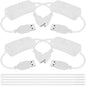4PCS USB Power Switch Cable USB 2.0 A Male to Female Extension Cord On/Off Adapter with Inline Rocker Switch with Cable Ties for Driving Recorder Small Desk Lamp LED Strip (White)