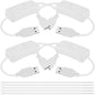 MKBKLLJY 4PCS USB Power Switch Cable USB 2.0 A Male to Female Extension Cord On/Off Adapter with Inline Rocker Switch with Cable Ties for Driving Recorder Small Desk Lamp LED Strip (White)