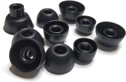 Silicone Earbuds Tips for Powerbeats Pro2 Replacement Ear Tips 10 Pairs XL/L/M/S/XS - Compatible with Beats Studio Buds/Beats Fit Pro/Solo Buds, Black