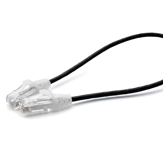 TRUECABLE Cat6 Component Rated Patch Cable, Unshielded (U/UTP), 1ft, Black, 28AWG Stranded Pure Copper, Snagless 10G High-Speed Ethernet Cable, PoE++ 4PPoE 100W, UL Listed, RoHS-3, 1 Pack