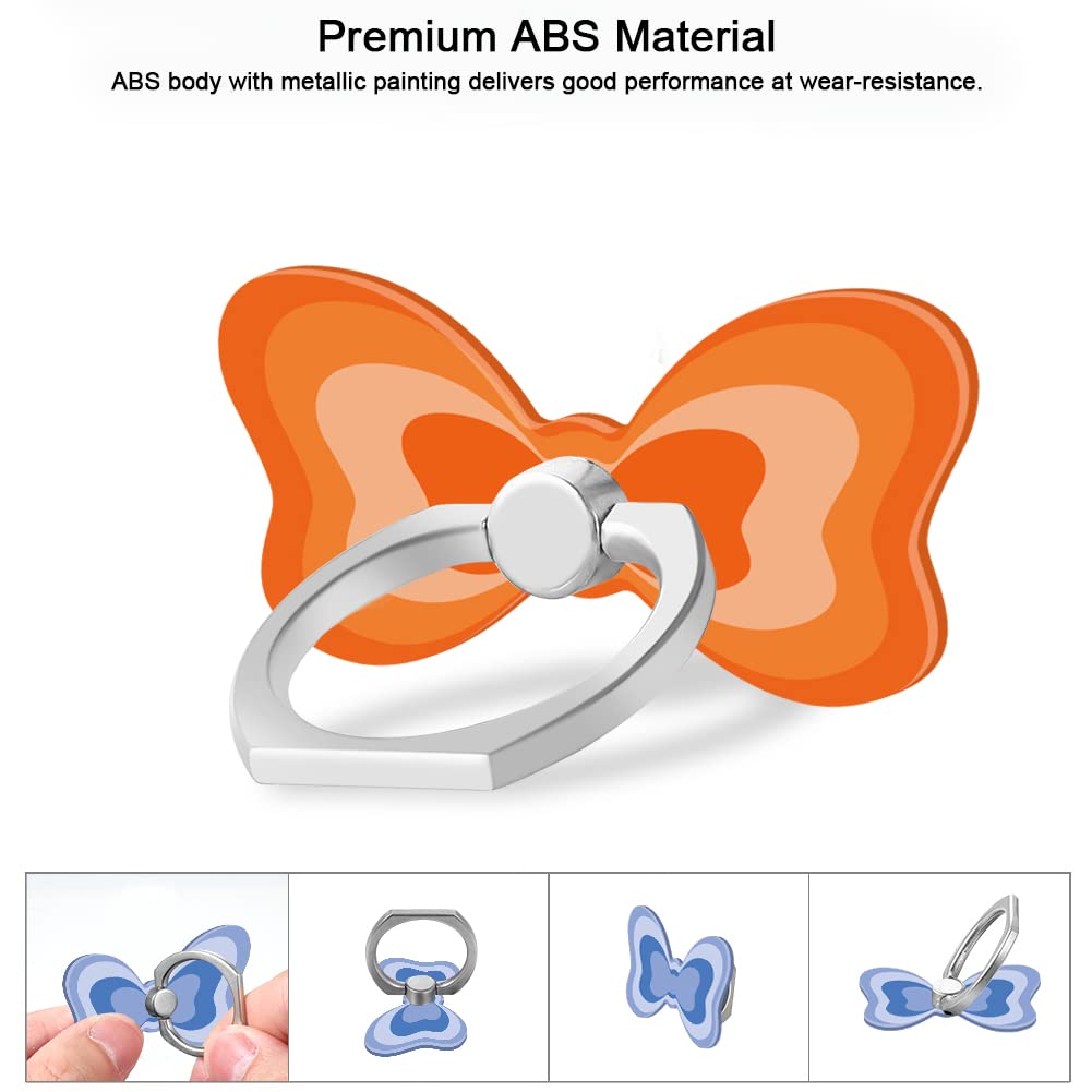 Bonoma Butterfly Phone Ring Holder, 3 Pack Universal Finger Ring Stand Grip Kickstand Ring, 360° Rotation Universal Stylish Stand Compatible with All Smartphones