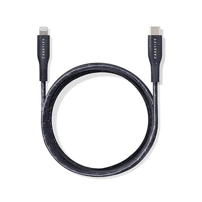 CASETiFY Powerthru USB-C to Lightning Cable (2m/6.6ft) - Black