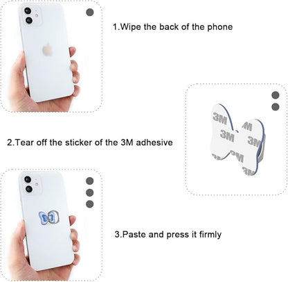 Bonoma Butterfly Phone Ring Holder, 3 Pack Universal Finger Ring Stand Grip Kickstand Ring, 360° Rotation Universal Stylish Stand Compatible with All Smartphones