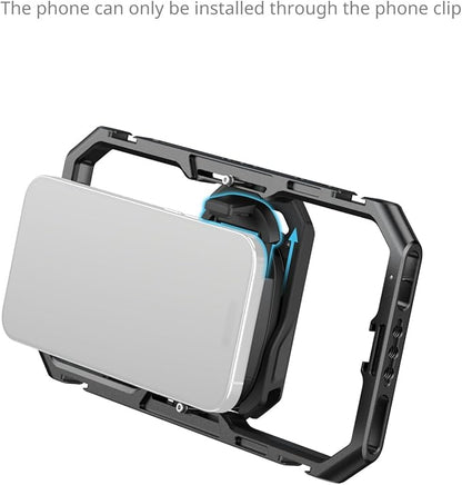 SmallRig Universal Hyper Chill Cooling Phone Cage for iPhone/Android, with 15W Active Cooler & 2-in-1 USB-C Adapter & Power Bank Holder, Compatible 2.5-3.1" Phones, Live Streaming Video Shooting-5275
