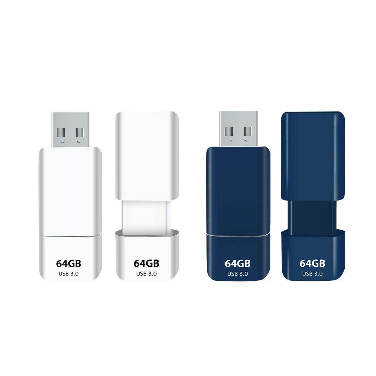 GIGASTONE 32GB Flash Drive (100 Pack) Z60NB USB 3.2 Gen 1, Ultra Fast, Retractable Capless Slider Design, Data Storage, Backup for PC/Mac/TV/Car Audio, USB 2.0/3.0/3.1 Compatible (Random Color)