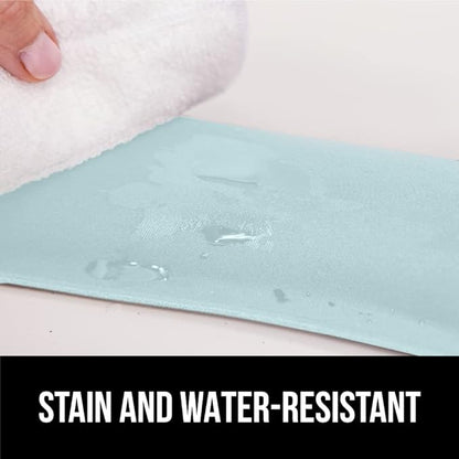 GORILLA GRIP Silky Gel Memory Foam Wrist Rest for Computer Keyboard, Mouse, Ergonomic Design for Typing Pain Relief, Desk Pads Support Hand, Arm, Mousepad Rests, Stain Resistant, 2 Piece Pad Sky Blue