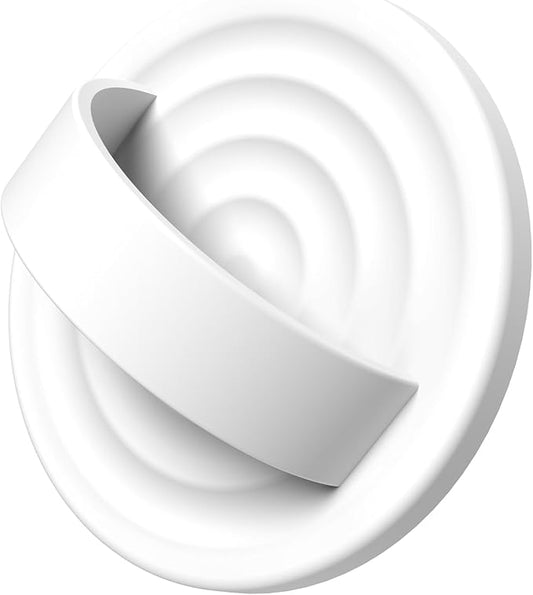 COFFKER Magnetic Phone Ring Grip Holder, Silicone Finger Loop Grip, Compatible with MasSafe, Back of Phone for iPhone Pro Max/Plus/16/15/15/14/13/12 Series, White