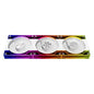 Jungle Leopard Interstellar V3 120mm PC Case Fan Infinity Mirror Module Daisy-Chain 120mm RGB PWM Fan Triple Pack Suitable for Computer Case & 360mm AIO Cooler(White-3Pack