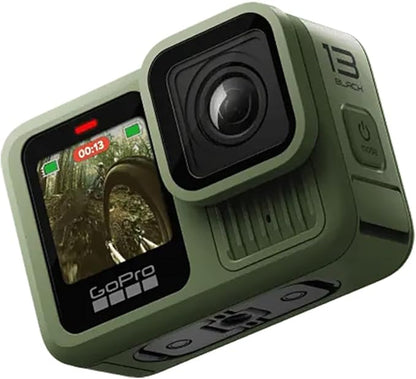 GoPro HERO13 Waterproof Action Camera Dive Kit with 5.3K60 UHD Video, 27MP HDR Photos - Bundle with Protective Housing, Video Light Pack, Camera Tray, Double Clip, 64GB microSD Card (Hero13 Green)