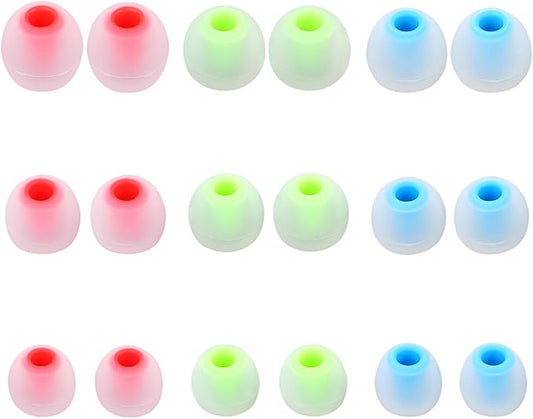 Silicone Replacement Earbud Tips Earbud Covers Ear Tips Fit for in-Ear Headphones (Inner Hole 3.8mm -5.1mm) Earbud Replacement Tips 9 Pairs