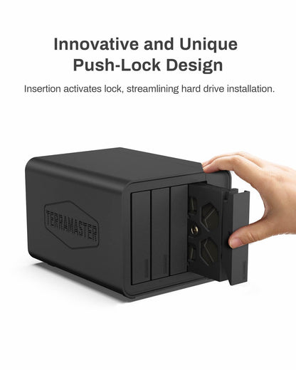 TERRAMASTER F4-424 Pro NAS Storage - 4Bay Core i3-N305 8-Core 8-Thread CPU, 32GB DDR5 RAM, 2.5GbE Port x 2, Network Attached Storage Peak Performance for Business (Diskless) Black