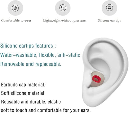 Silicone Earbud Covers - Replacement Ear Tips for In-Ear Headphones - S, M, L - 9 Pairs