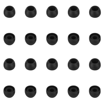 WKYMY Silicone Small Replacement Earbud Tips Eartips for In-Ear Headphones Rubber Tips Earbuds Cap 10 Pairs (Black)