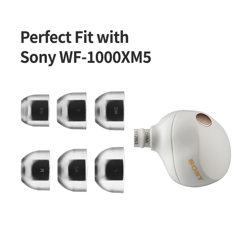 AZLA Crystal 2 Standard Earbud Tips for Sony WF-1000XM5 & Powerbeats Pro 2
