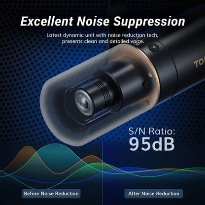 TONOR Dynamic Microphone, XLR/USB Microphone for Podcast, Recording, Streaming, Gaming, XLR Cardioid Studio Mic with Quick Mute, 3.5mm Headphone Jack, Volume Control, TD510