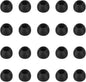 Silicone Medium Replacement Ear Tips - Eartips for In-Ear Headphones - Rubber Tips Earbud Covers - 10 Pairs (Black)