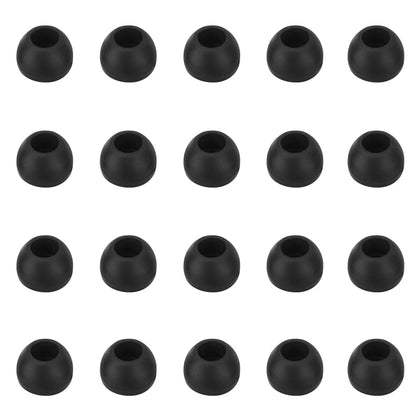 WKYMY Silicone Medium Replacement Ear Tips - Eartips for In-Ear Headphones - Rubber Tips Earbud Covers - 10 Pairs (Black)