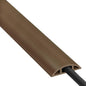 ZhiYo 4ft Cord Hider Floor for 1 Small Wire, Soft PVC Cord Covers for Wires on Floor, Wire Cover to Hide Power Cords, Cable Cover Protect Cords, Cable Cavity: W0.47in x H0.28in Vintage Coffee Brown