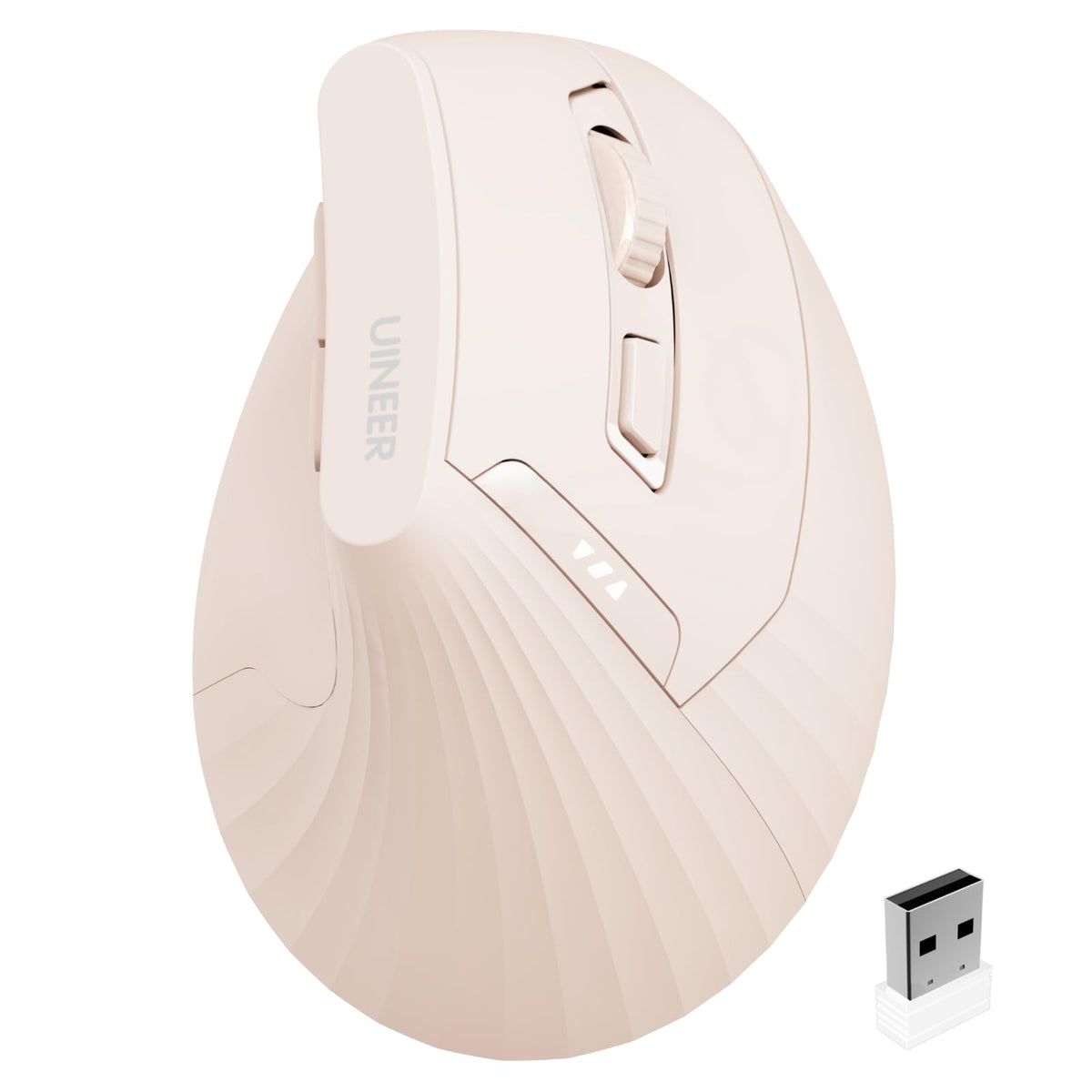 Uineer Ergonomic Vertical Mouse, 2.4G Wireless Mouse, Rechargeable, 4-DPI