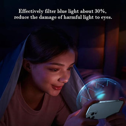 PERFECTSIGHT Sapphire Anti Glare Anti Blue Light Screen Protector Designed for iPhone 14 Pro - Eye Protection Diamond Hard Tempered Glass - Matte Military Grade Shatterproof Bubble Free (6.1 inch)