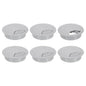 uxcell 6 Pcs 80mm (3.15 Inch) Desk Grommet, Plastic Cable Hole Cover, Wire Cord Cable Organizer for Home Office Computer Desk Cabinet, Gray