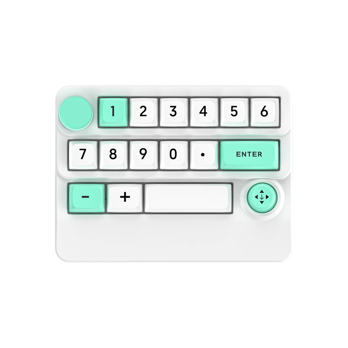 Adventurers W909 Wireless RGB Mechanical Numeric Keypad, Hot-Swappable, Macro-Programmable Numpad, Joystick & Knob Control for PC/Tablet/Laptop/Phone, Tri-Mode Connectivity (White)