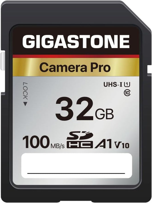 【5-Years Data Recovery】 GIGASTONE 32GB SD Card, Camera Pro, UHS-I A1 V10 SDHC Memory Card Speed up to 100MB/s Compatible with SPYPOINT TACTACAM Trail Camera, with 1 Mini Case