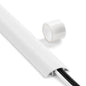 LZEOY 4ft Cord Cover for Wires on Floor, Grey Extension Cable Management, Hide Electrical Hider Protector, Cable Cavity: 0.78" W x 0.32" H