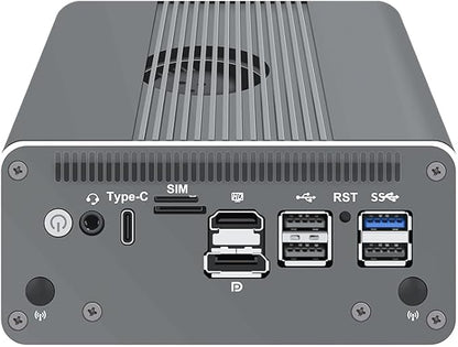 CWWK Intel Alder Lake N100(4C/4T Up to 3.4GHz)/N305(8C/8T Up to 3.8GHz) Dual SFP+10GbE Mini PC|4xIntel I226-V 2.5GbE |DDR5 Memory|PCI-E x4|HDMI+DP+Type-C (10 Gigabit N100, 16G RAM 1TB SSD)