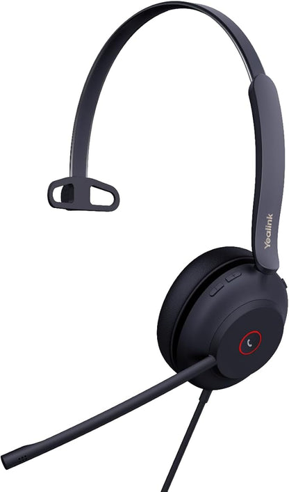 Yealink UH37 Professional USB Headset with Microphone for PC Laptop Noise Cancelling & Volume Control VoIP Skype Online Conference(USB-A)