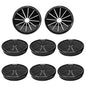 8PCS Cable Grommets, 2-3/8"(60mm) Desk Hole Cover Petal Shaped Buckle Type Nylon Snap Bushing Grommet, Wire Hole Cover Insert for Cables and Cords Management and Protection of Cabinet, Black