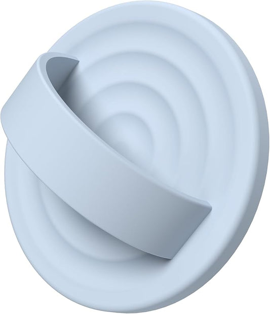 COFFKER Magnetic Phone Ring Grip Holder, Silicone Finger Loop Grip, Compatible with MasSafe, Back of Phone for iPhone Pro Max/Plus/16/15/15/14/13/12 Series, Baby Blue