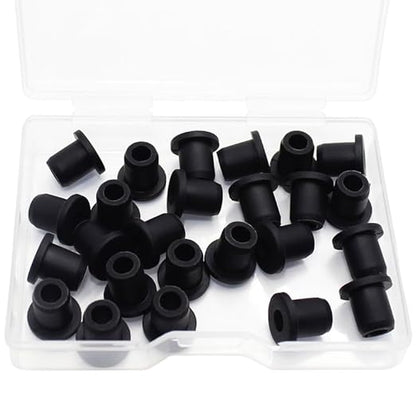 25 Pcs 1/4" Drill Hole, 3/16" ID Silicone Rubber Grommets for Wiring, Automotive Firewall Hole Plug, Small Top Hat Grommet for Vinyl Tubing in Hydroponic Irrigation System Metal Wall Drywall