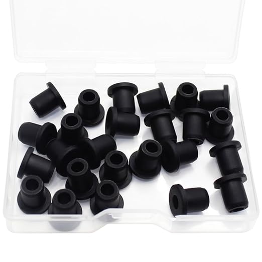 BOPOREAE 1/4" Drill Hole, 3/16" ID Silicone Rubber Grommets for Wiring
