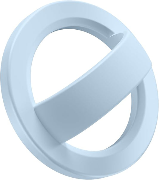 GONEZ Magnetic Phone Grip Compatible with MagSafe, Removable Silicone Loop Grip, Phone Ring Holder for Back of Phone for iPhone 17/16/15/14/13/12 Series, Blue