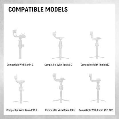 NEEWER Dual Handgrip Compatible with DJI RS4 RS4 Pro RS3 RS3 Pro RS2 RSC2 Ronin S SC Gimbal, Dual Handle Kit with 2 Mini NATO Rails, Quick Release NATO Clamps, 1/4" & 3/8" Threads, GA006