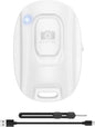 MAIRAN Rechargeable Wireless Camera Remote Shutter for iPhone and Android Smartphones, Bluetooth Phone Remote Control,Selfie Button for Photos and Videos Charging Cable Included-White